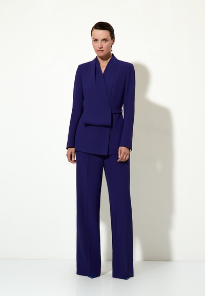 Жакет с поясом VASSA&Co, пол женский, цвет синий, фото №3