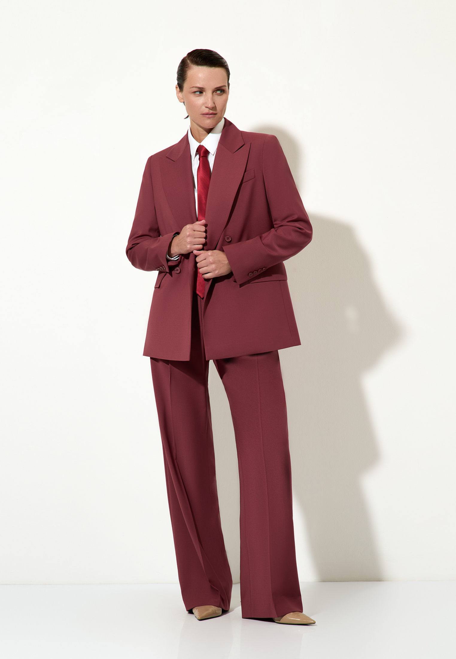 Жакет бордовый VASSA&Co, пол женский, цвет бордовый, фото №2