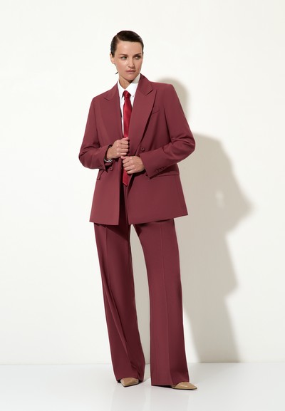 Жакет бордовый VASSA&Co, пол женский, цвет бордовый, фото №2