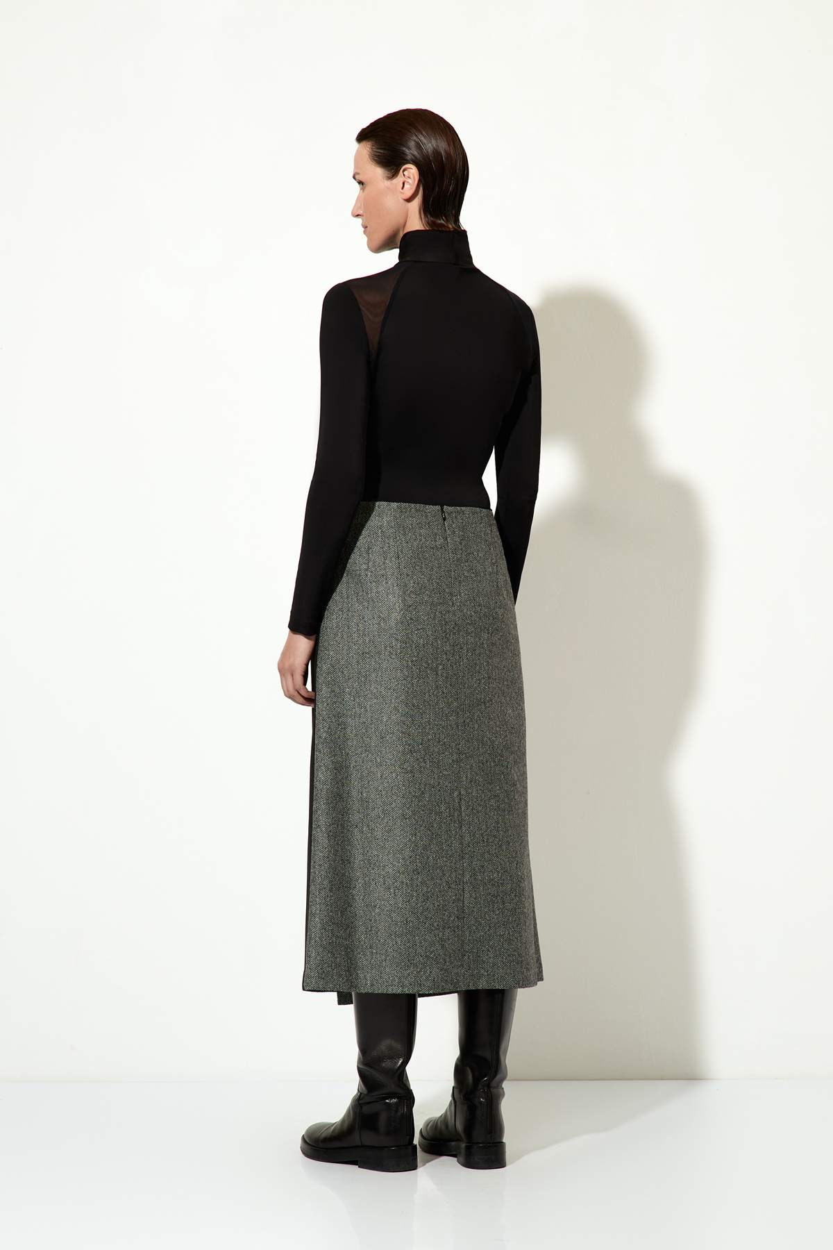 Асимметричная юбка-миди VASSA&Co, пол женский, цвет серый, фото №3