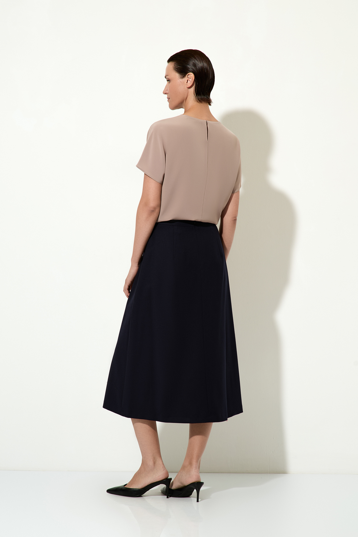 Юбка темно-синяя VASSA&Co, пол женский, цвет синий, фото №3