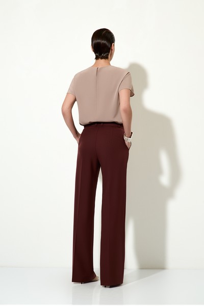 Брюки классические прямые VASSA&Co, пол female, цвет brown, фото №3