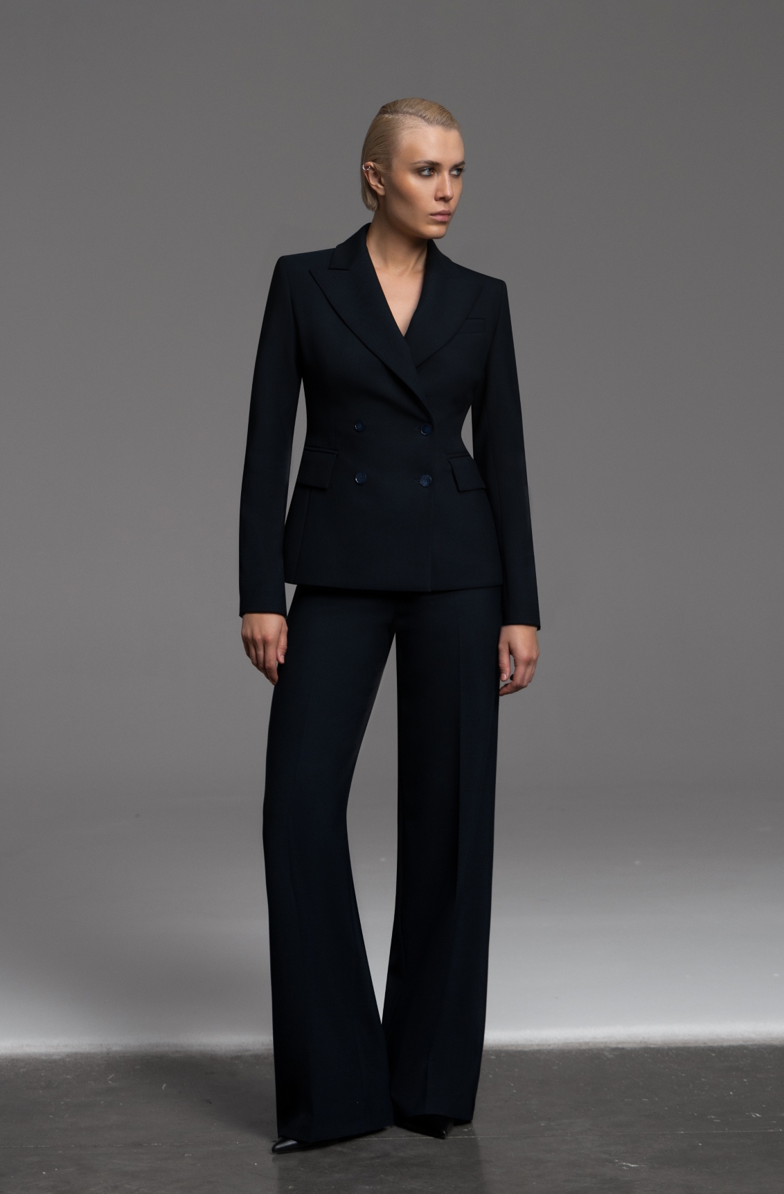 Жакет приталенного силуэта VASSA&Co, пол женский, цвет синий, фото №2