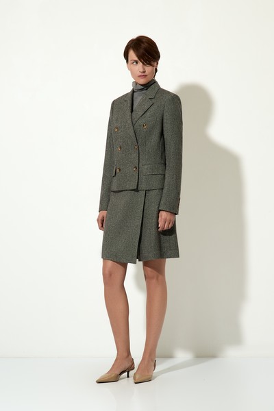 Двубортный жакет VASSA CODE, пол женский, цвет серый, фото №2