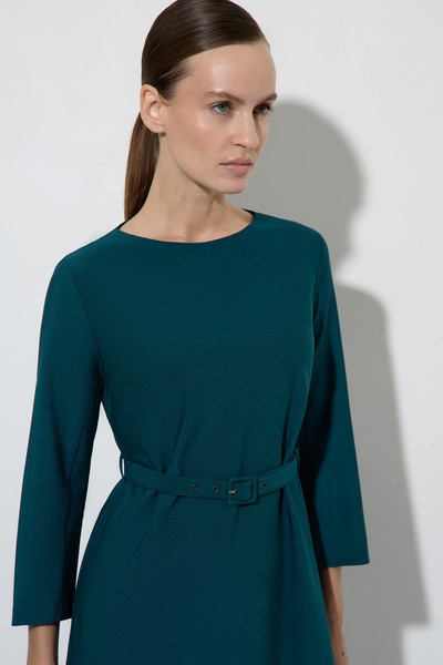 Платье изумрудное VASSA&Co, пол женский, цвет зеленый, фото №2