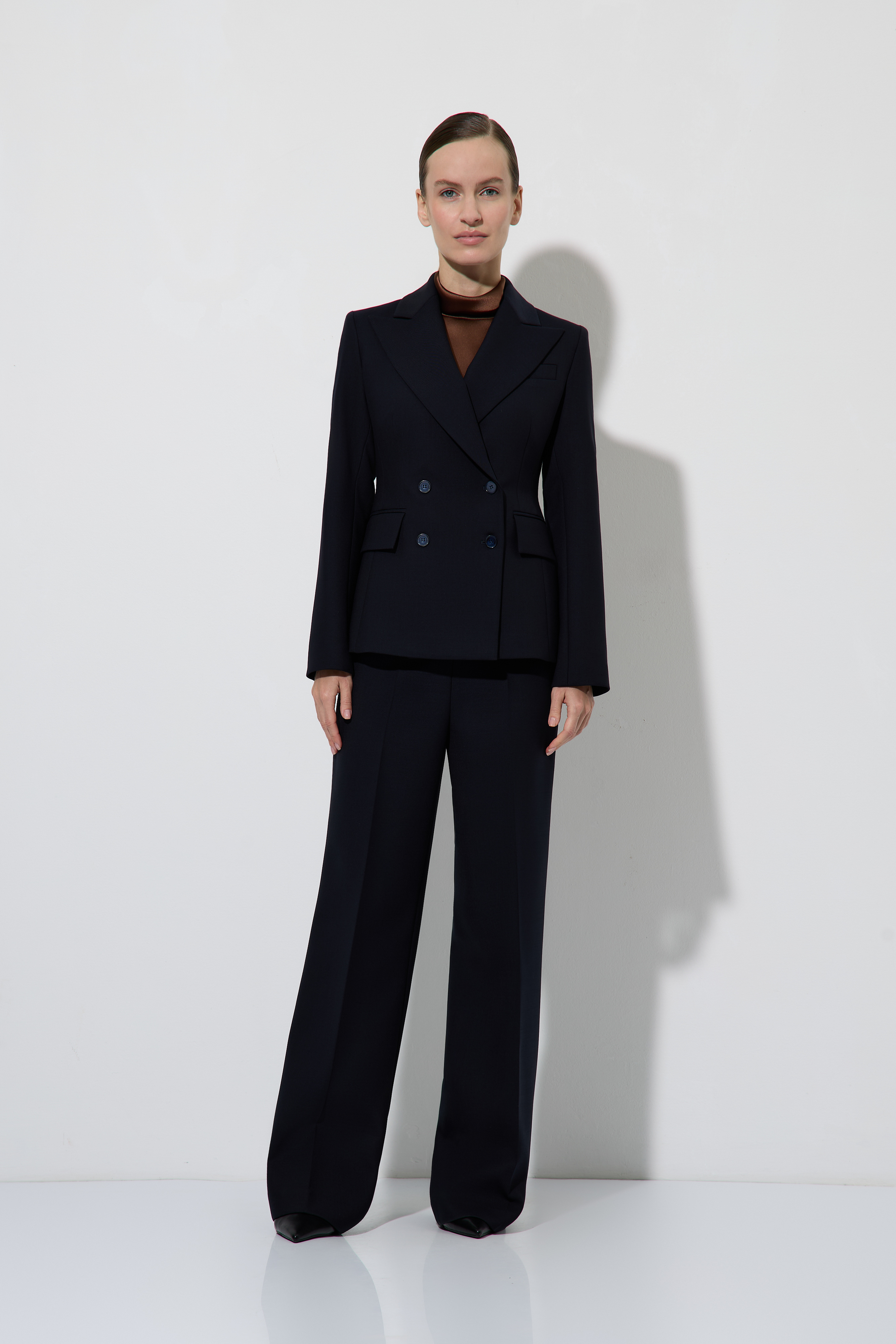 Блузка с воротником VASSA&Co, пол женский, цвет коричневый, фото №4