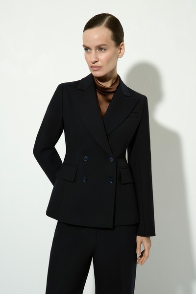 Жакет приталенного силуэта VASSA&Co, пол женский, цвет синий, фото №3