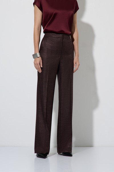 Брюки со стрелками VASSA&Co, пол женский, цвет бордовый, фото №6