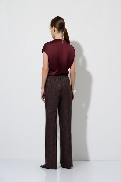 Брюки со стрелками VASSA&Co, пол женский, цвет бордовый, фото №7