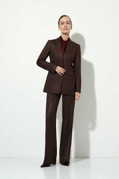 Брюки со стрелками VASSA&Co, пол женский, цвет бордовый, фото №4