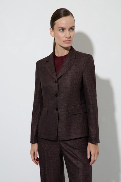 Жакет укороченный VASSA&Co, пол женский, цвет бордовый, фото №4