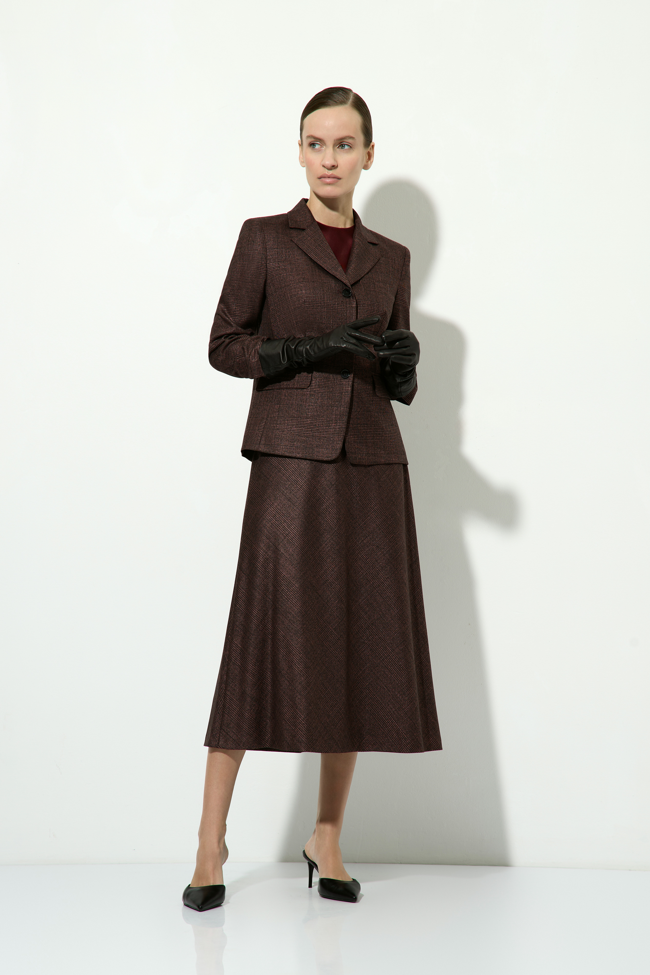 Жакет укороченный VASSA&Co, пол женский, цвет бордовый, фото №8