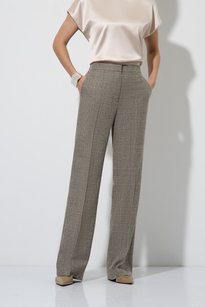 Брюки в клетку VASSA&Co, пол female, цвет brown, фото №2