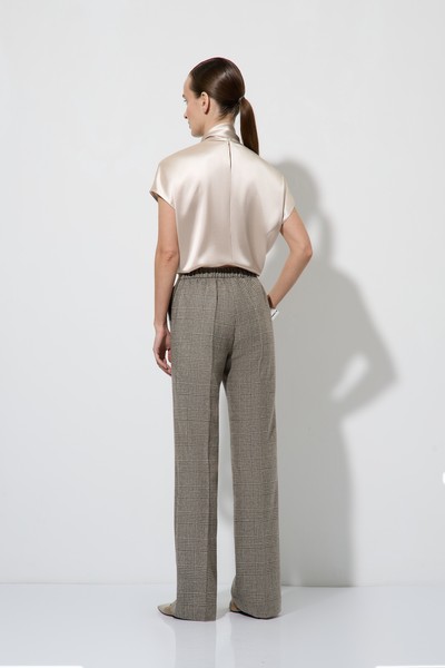 Брюки в клетку VASSA&Co, пол female, цвет brown, фото №5