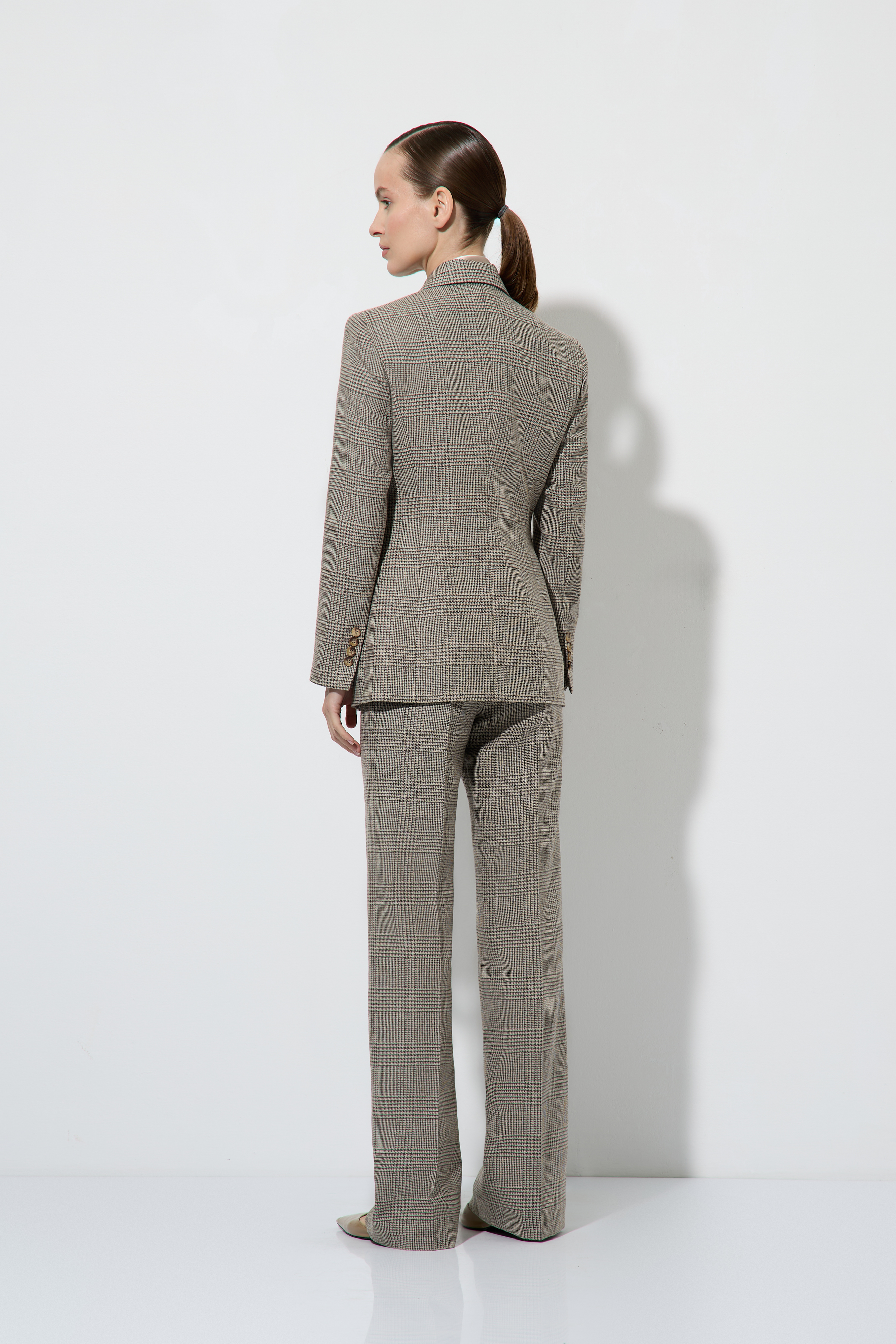 Жакет двубортный в клетку VASSA&Co, пол female, цвет brown, фото №5