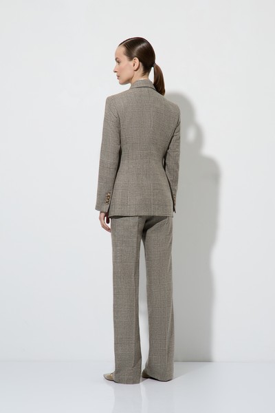 Жакет двубортный в клетку VASSA&Co, пол female, цвет brown, фото №5