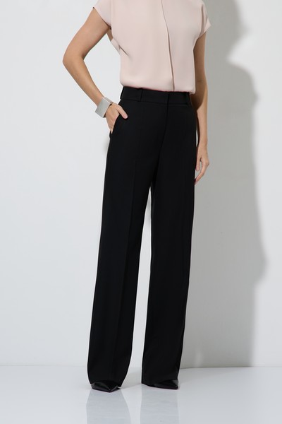 Брюки прямые черного цвета VASSA&Co, пол женский, цвет черный, фото №2