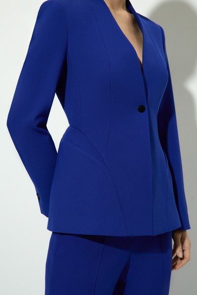 Жакет приталенного силуэта VASSA&Co, пол женский, цвет синий, фото №7