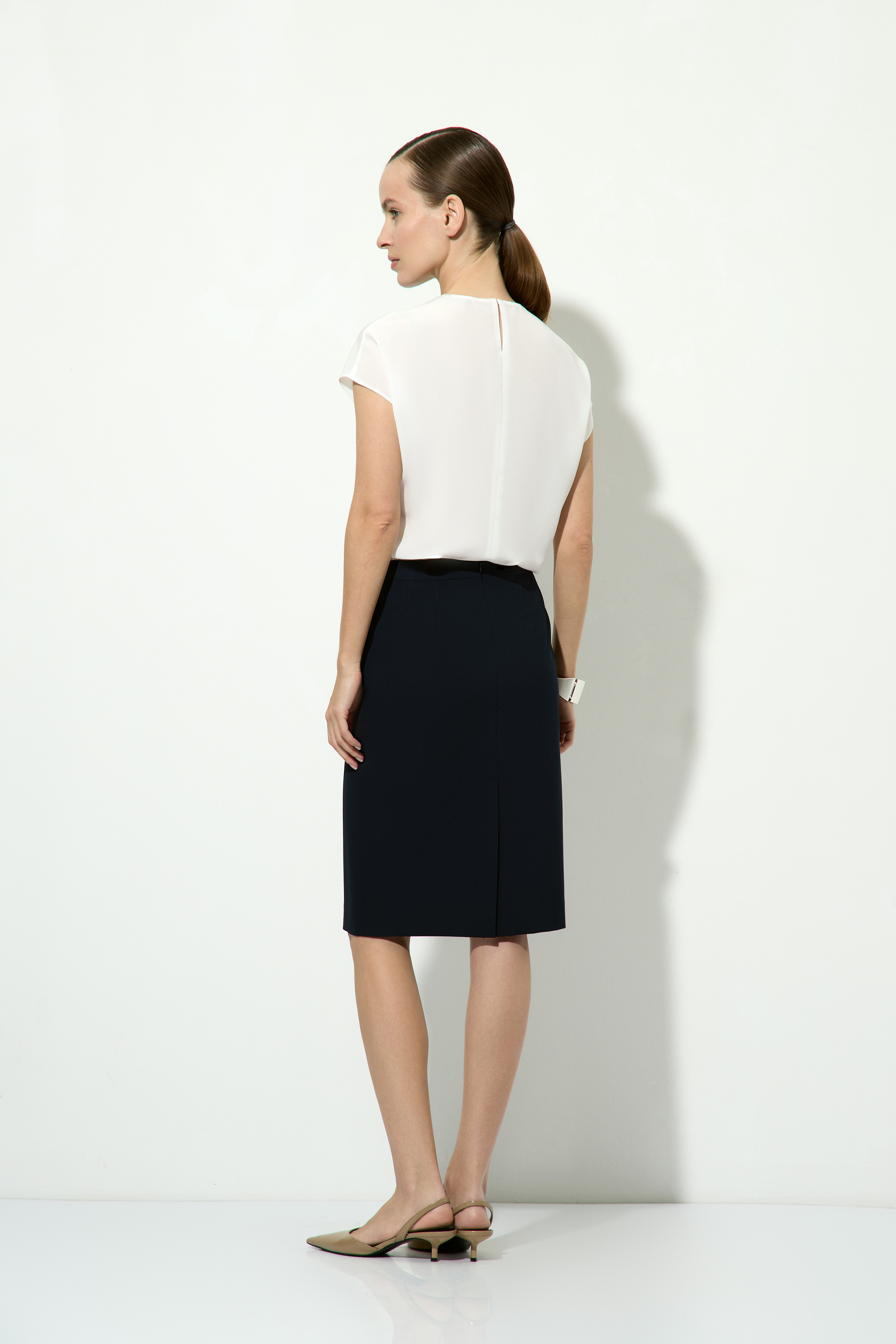 Юбка-карандаш VASSA&Co, пол женский, цвет синий, фото №5