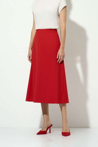 Юбка красного цвета VASSA&Co, пол женский, цвет красный, фото №6