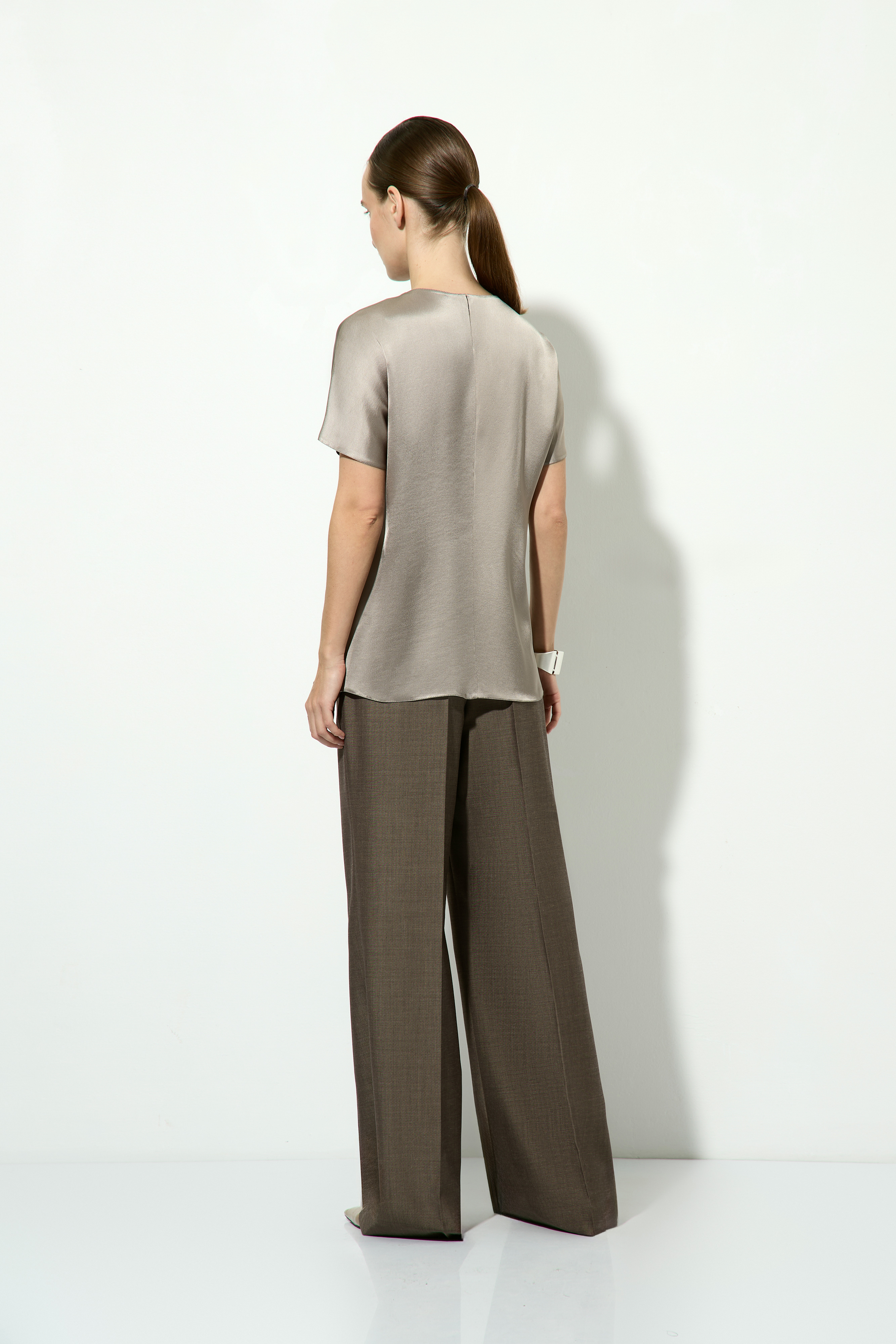 Блузка VASSA&Co, пол женский, цвет серый, фото №4