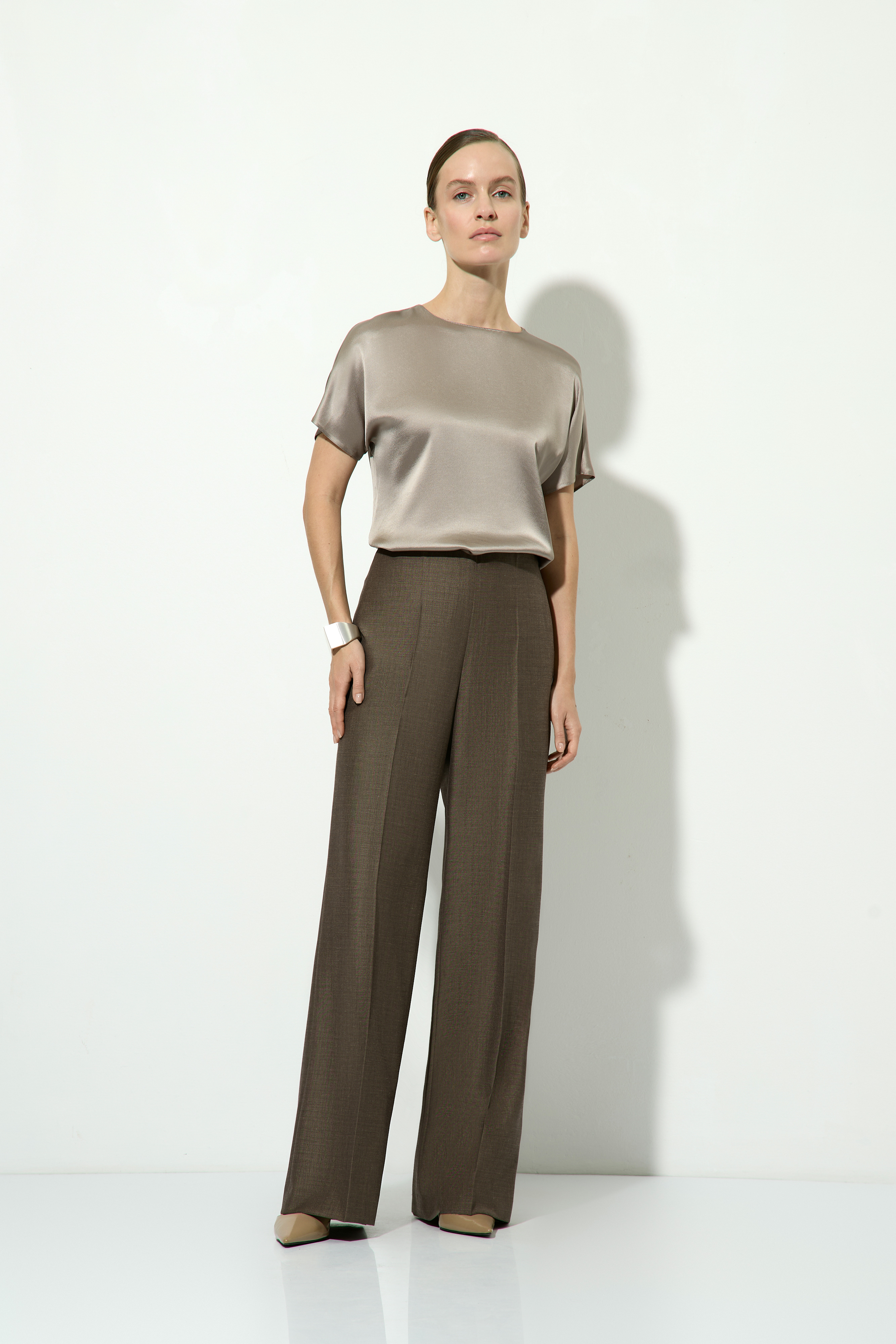 Блузка VASSA&Co, пол женский, цвет серый, фото №2