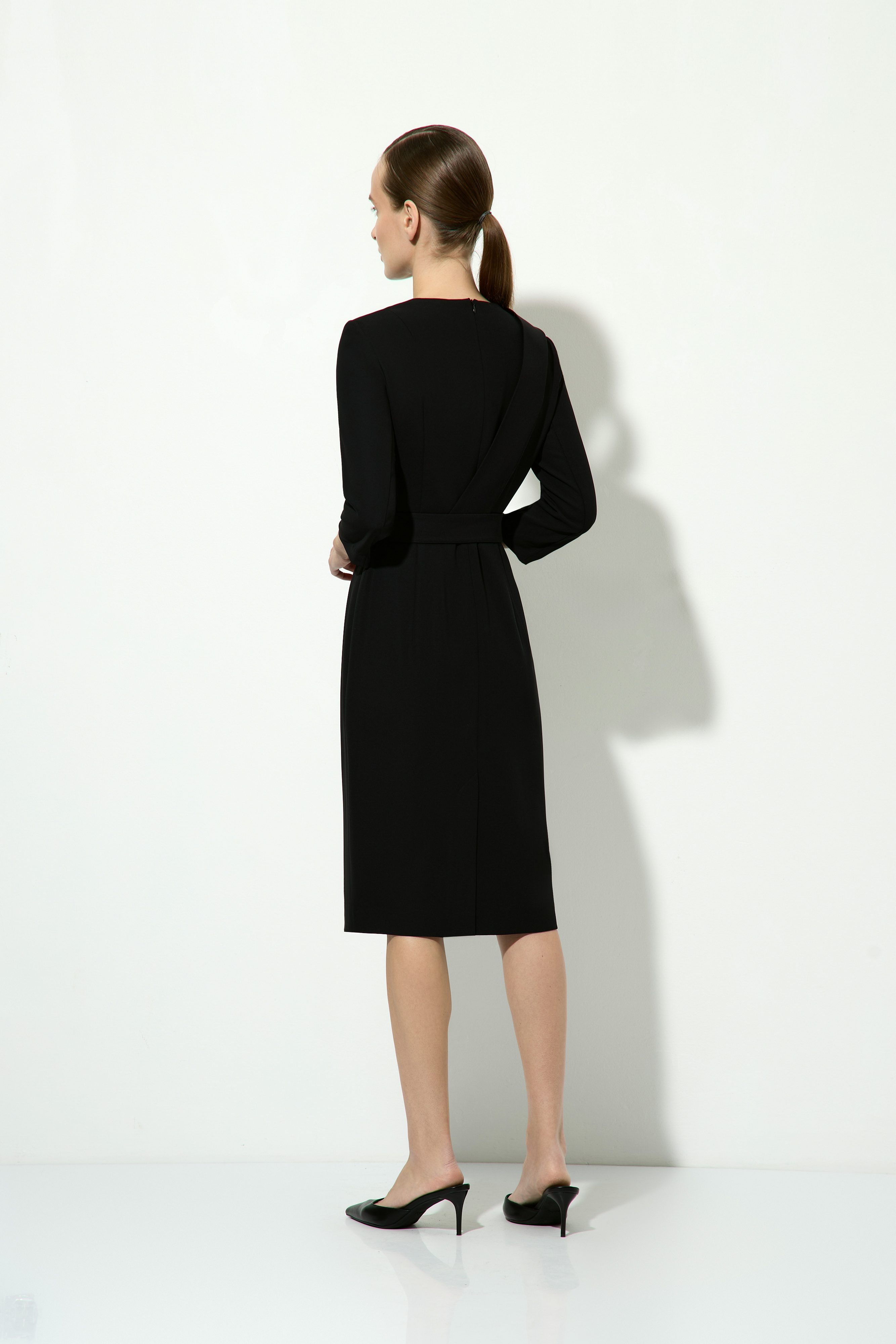 Платье со съемной деталью VASSA&Co, пол женский, цвет черный, фото №4