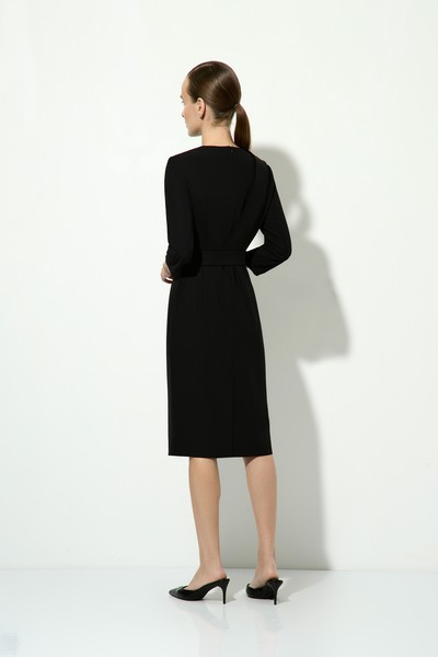 Платье со съемной деталью VASSA&Co, пол женский, цвет черный, фото №4