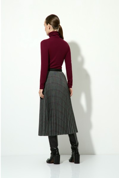 Юбка плиссированная VASSA CODE, пол женский, цвет серый, фото №4