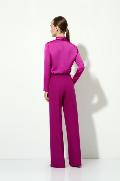 Блузка в оттенке темная фуксия VASSA&Co, пол женский, цвет фиолетовый, фото №4