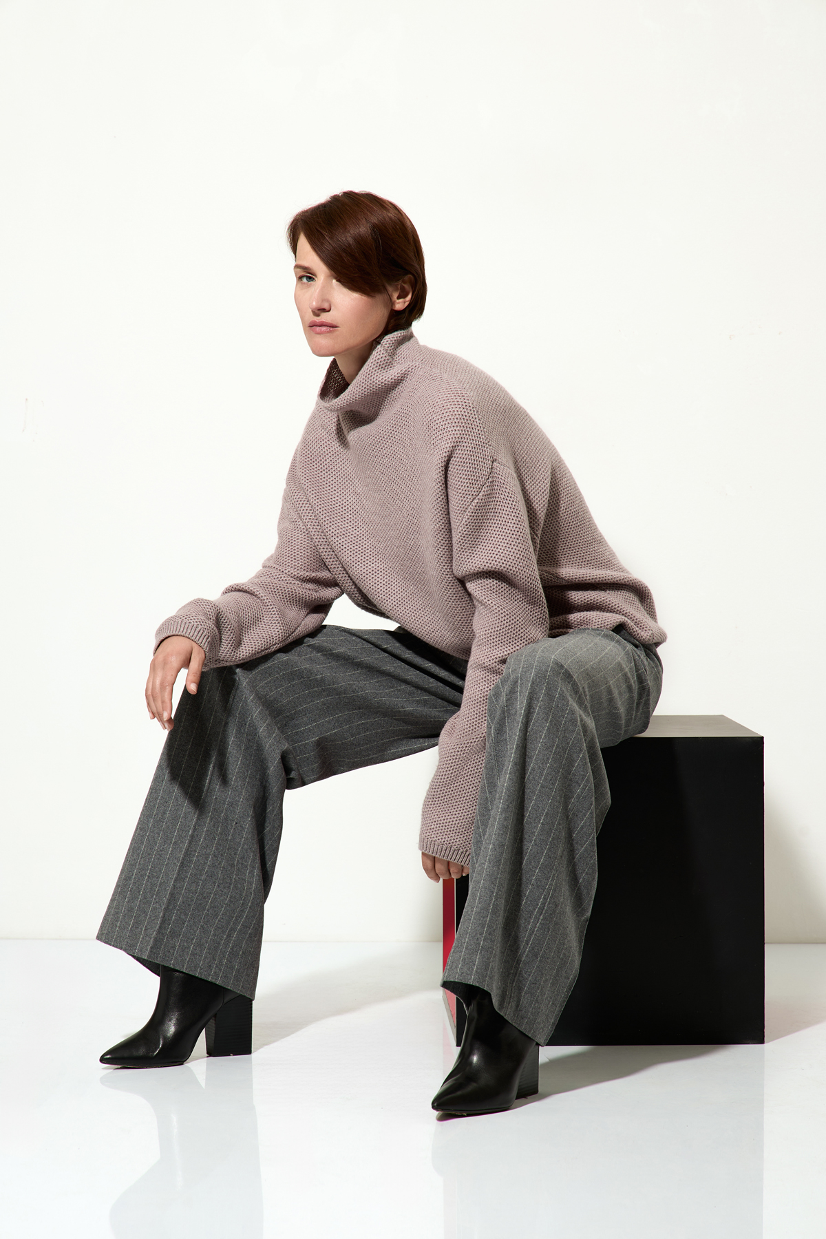 Джемпер женский VASSA CODE, пол женский, цвет сиреневый, фото №5