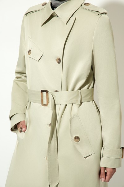 Тренч хлопковый VASSA CODE, пол женский, цвет серый, фото №3