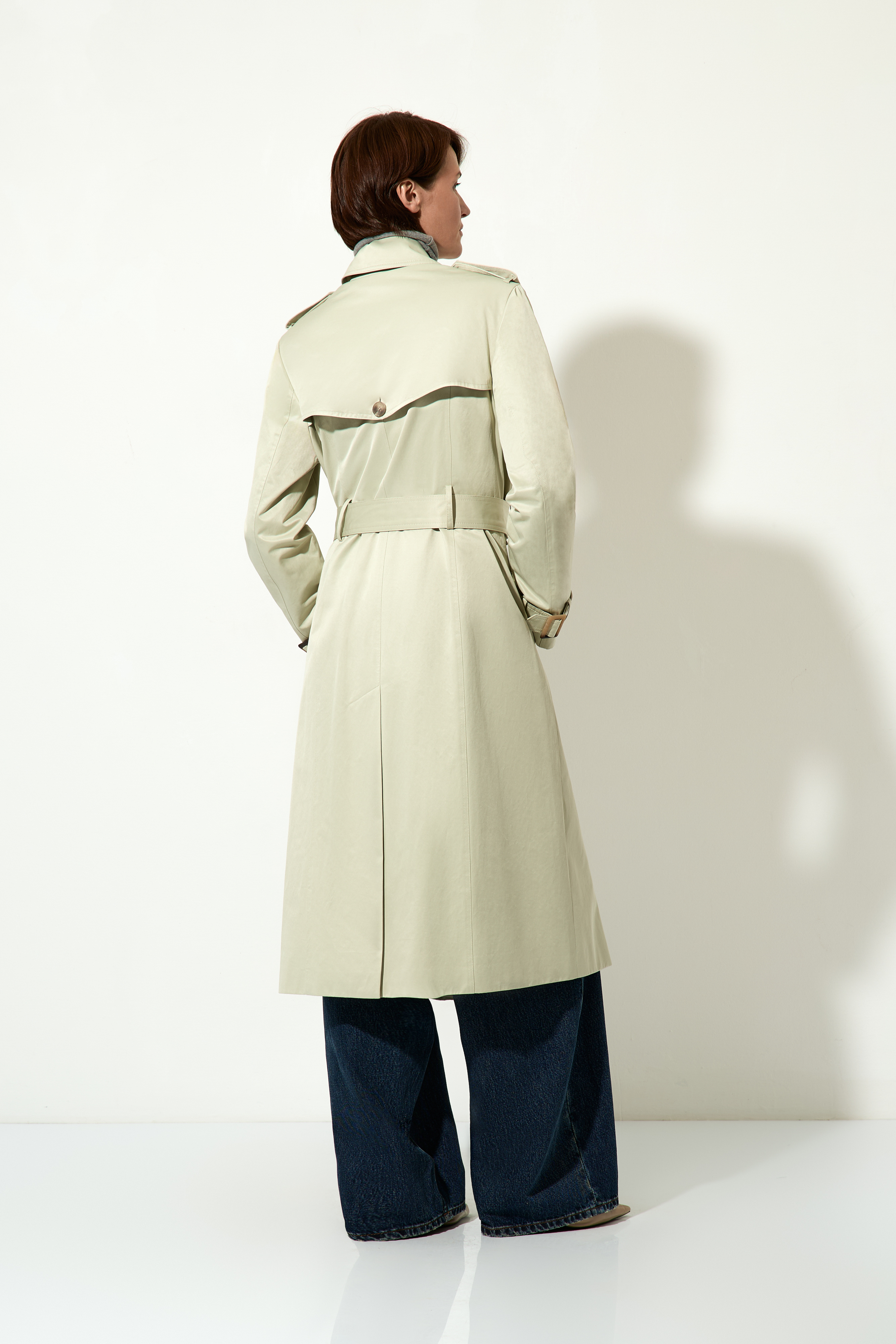 Тренч хлопковый VASSA CODE, пол женский, цвет серый, фото №4