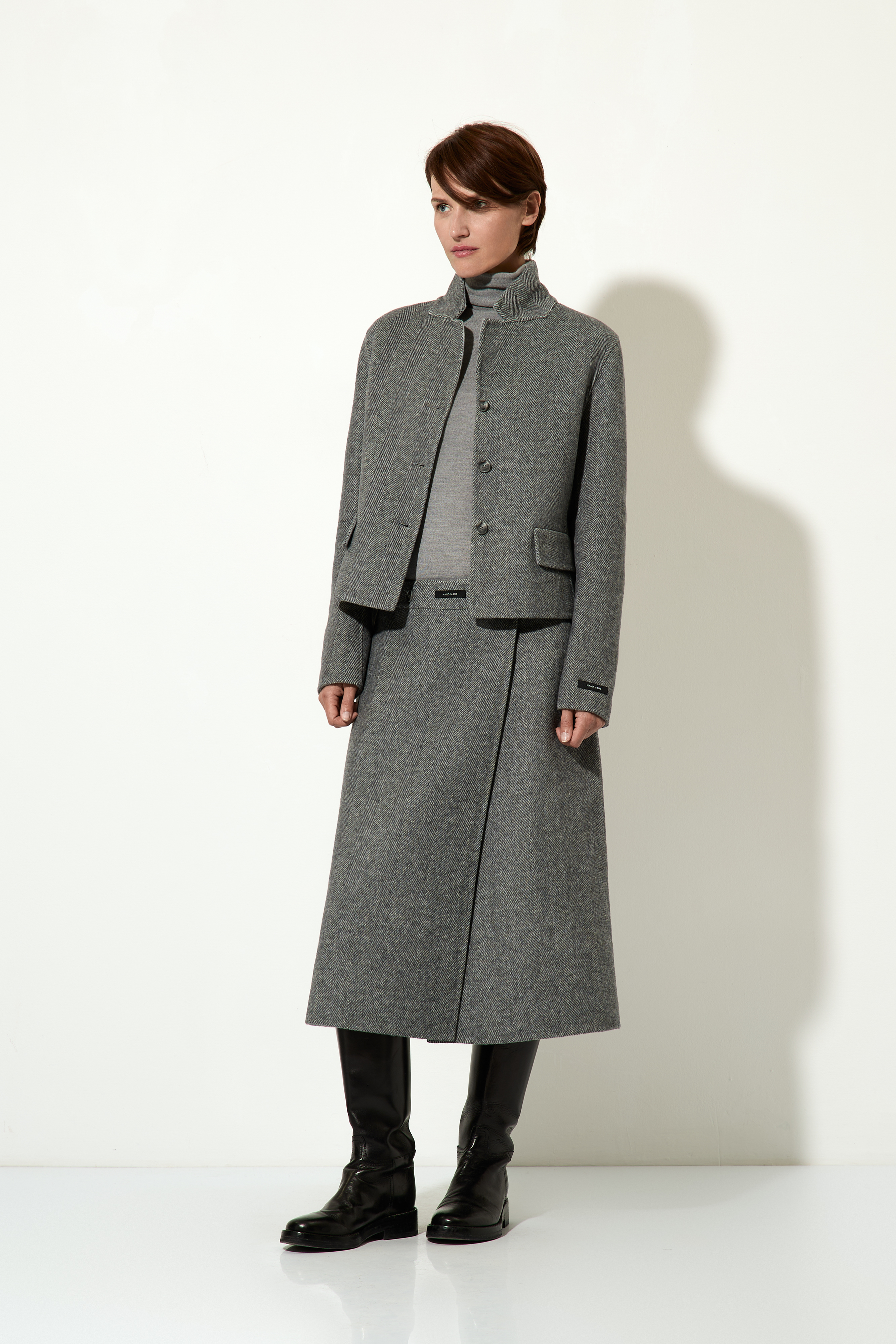 Жакет укороченный VASSA CODE, пол женский, цвет серый, фото №4