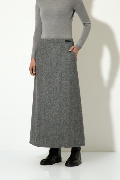 Юбка серого цвета VASSA CODE, пол женский, цвет серый, фото №2