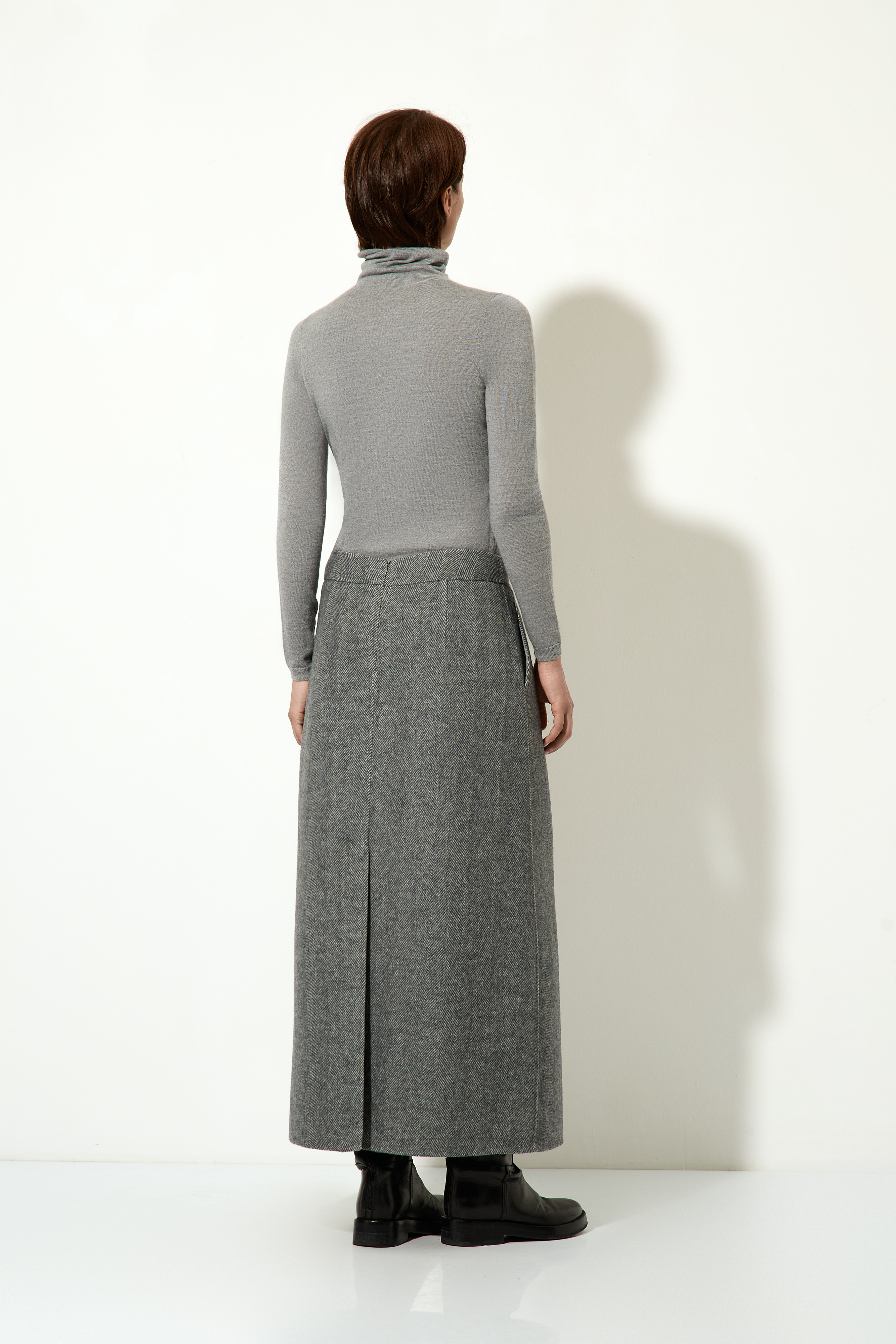 Юбка серого цвета VASSA CODE, пол женский, цвет серый, фото №3