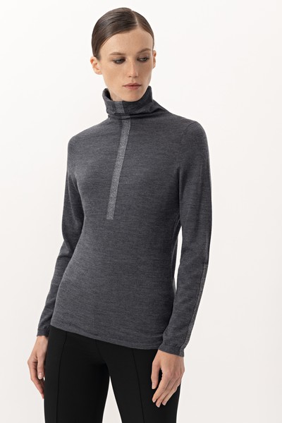 Водолазка из шерсти VASSA&Co, пол female, цвет серый, фото №2