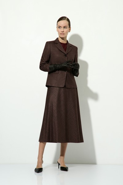 Юбка-миди в клетку VASSA&Co, пол женский, цвет бордовый, фото №7