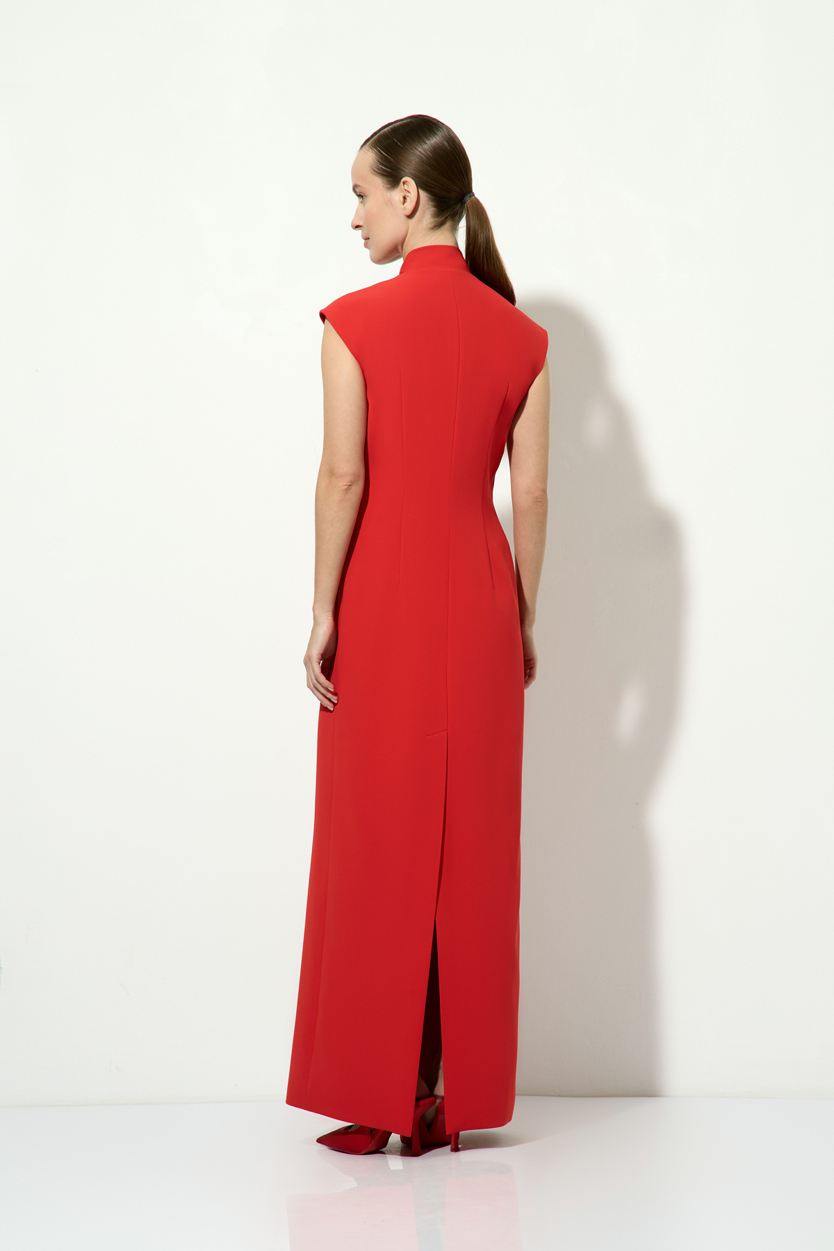 Красное платье-макси VASSA&Co, пол женский, цвет красный, фото №6