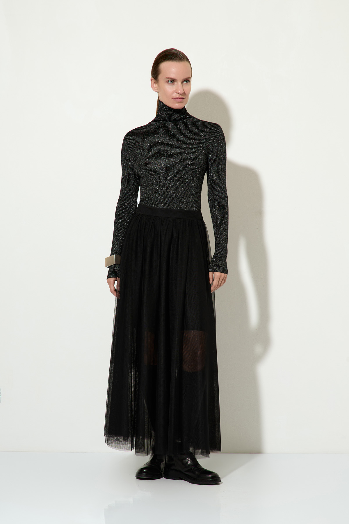 Юбка-макси VASSA&Co, пол женский, цвет черный, фото №4