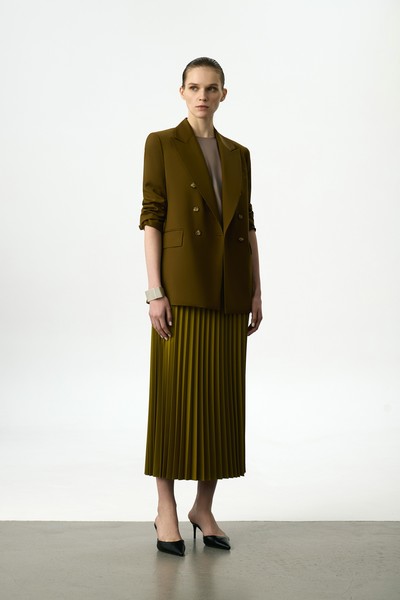 Жакет двубортный VASSA&Co, пол женский, цвет зеленый, фото №11