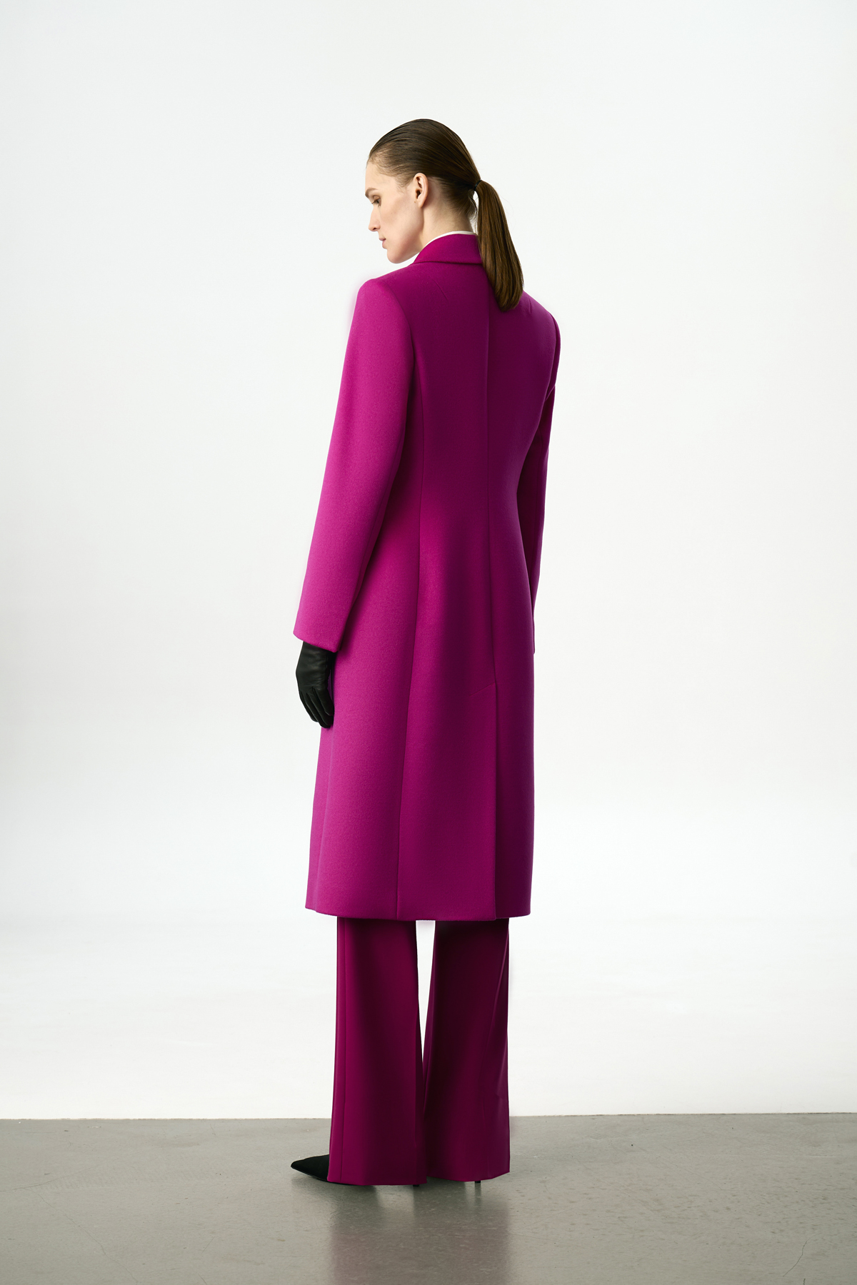 Пальто в оттенке темная фуксия VASSA&Co, пол женский, цвет фиолетовый, фото №5