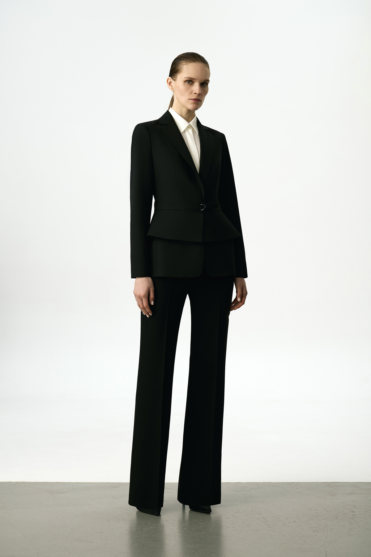 Жакет со съемной баской VASSA&Co, пол женский, цвет черный, фото №2