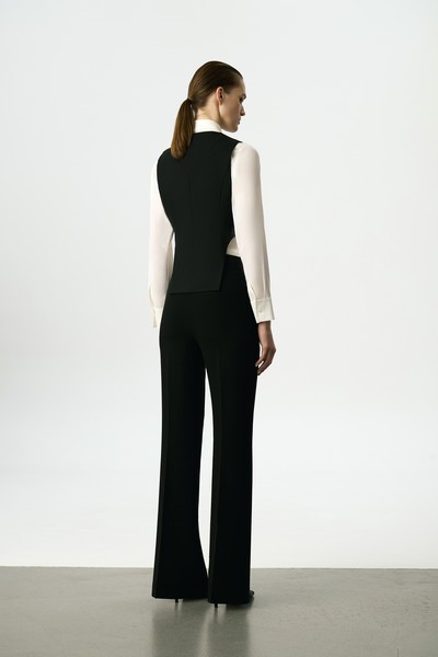 Жилет с фигурными вырезами VASSA&Co, пол женский, цвет черный, фото №4