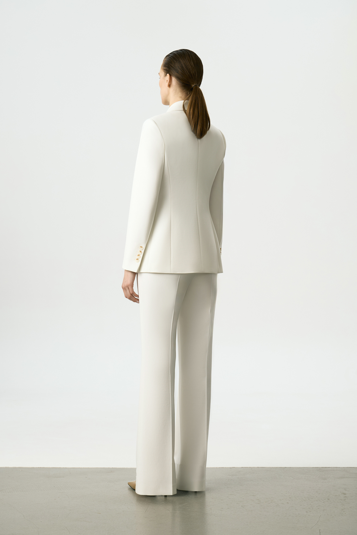 Жакет однобортный белый VASSA&Co, пол женский, цвет белый, фото №5