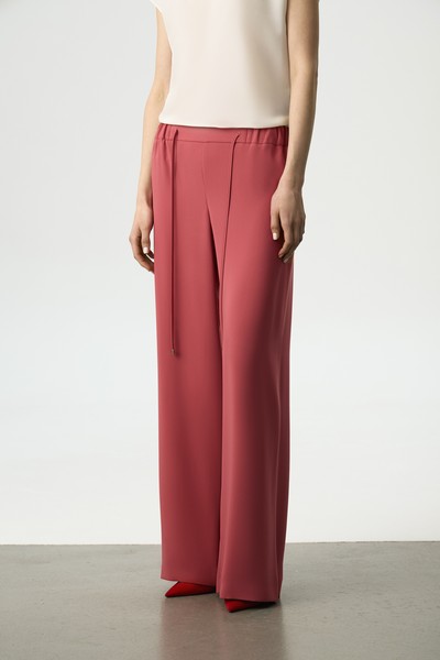 Брюки широкие розовые VASSA&Co, пол женский, цвет розовый, фото №6