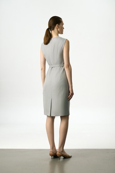Платье-футляр VASSA&Co, пол женский, цвет серый, фото №3
