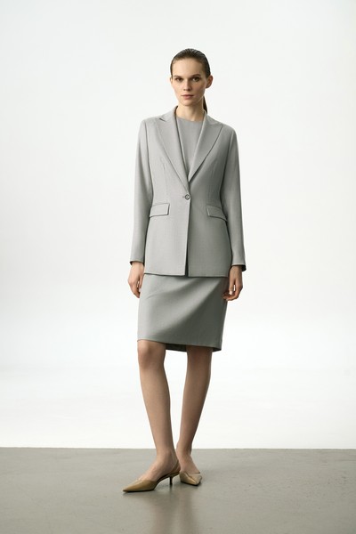 Жакет жемчужного цвета VASSA&Co, пол женский, цвет серый, фото №3