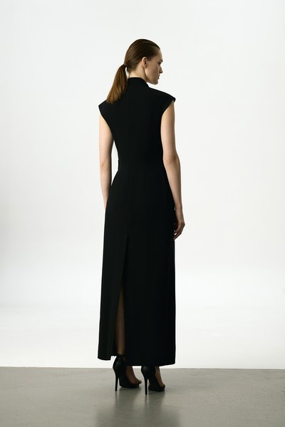 Платье-макси черное VASSA&Co, пол женский, цвет черный, фото №7