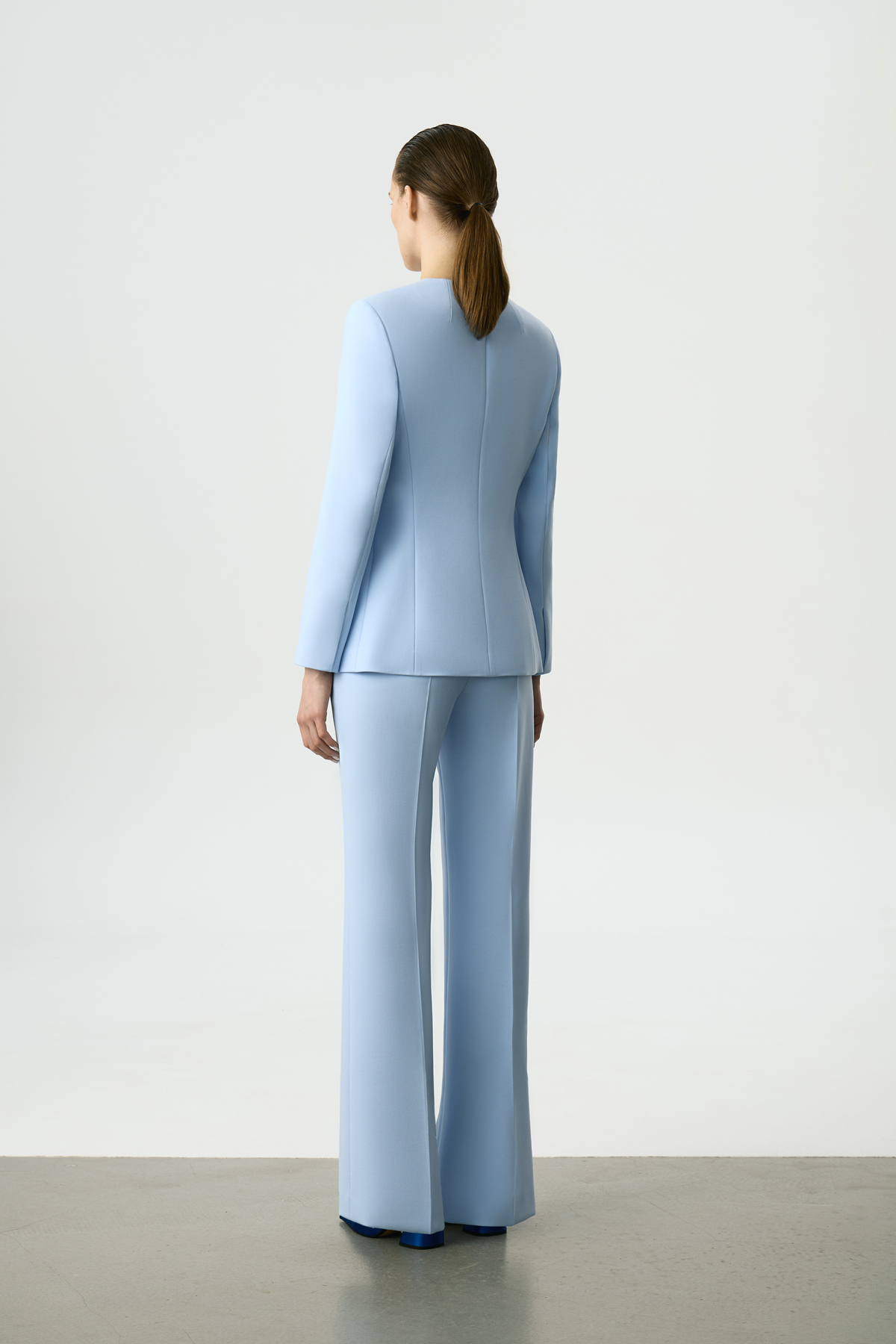 Жакет небесно-голубой VASSA&Co, пол женский, цвет голубой, фото №4